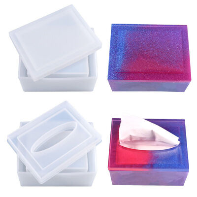 DIY crystal dropper mold, tissue box, daily necessities, napkins, car mounted tissue box, silicone mold