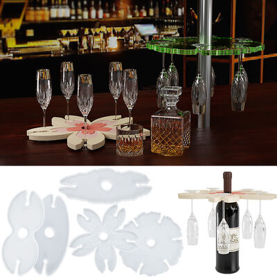 Crystal dropper resin red wine cup holder tray grinding tool DIY aromatherapy gypsum ornament silicone mold