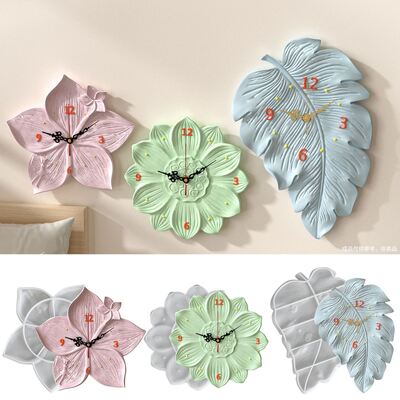 Aromatherapy gypsum resin, lotus leaves, flowers, clocks, dials, ornaments, jewelry, silicone dropper molds