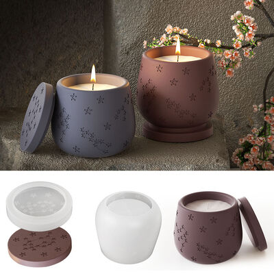 DIY Drip Glue Resin Gypsum Starry Constellation Pudding Bottle Candle Cup Storage Can Silicone Mold