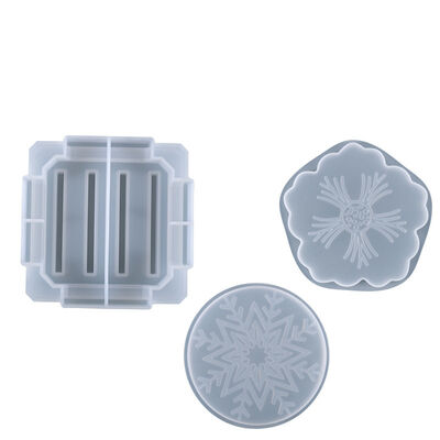 DIY crystal dropper mold irregular pattern coaster base silicone mold wholesale