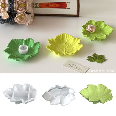 Leaf Maple Leaf Plate Tray Silicone Mold DIY Aromatherapy Gypsum Leaf Storage Tray Dropping Mold