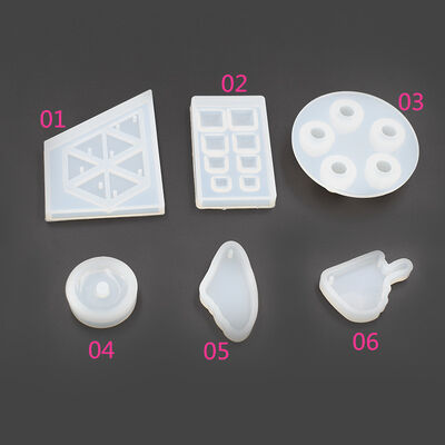 Crystal dropper glue round bead silicone mold DIY handmade jewelry triangle dried flower resin pendant mold