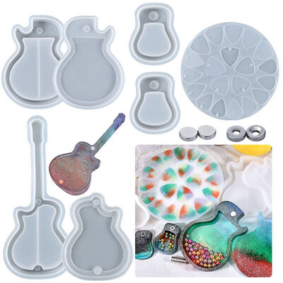 DIY crystal dropper mold guitar storage box mold hanging decoration silicone mold spot wholesale