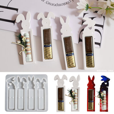 Chocolate Cash Gift Box Silicone Mold DIY Rabbit Festival Decoration Box Gypsum Dropping Mold