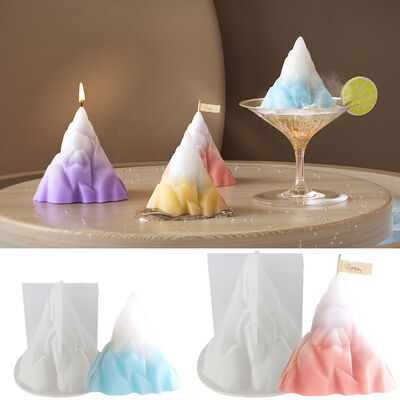 DIY Snow Mountain Aromatherapy Candle Mold Flame Mountain Single Three Dimensional Cone Iceberg Ice Cream Gypsum Silicone Mold