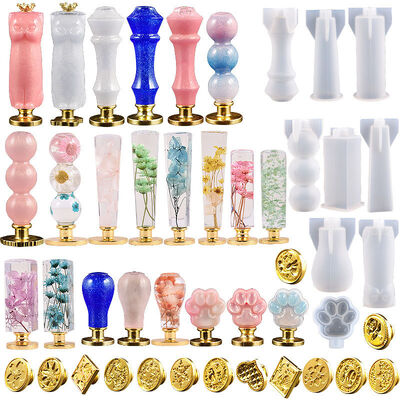 Drip glue DIY seal handle silicone mold fire paint seal head envelope wax seal universal handle grinding tool