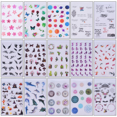DIY crystal dropper molds, multiple transparent color materials, stickers, dropper production materials, paper