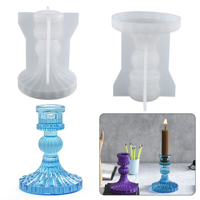 DIY crystal drip adhesive jewelry grinding tool, three-dimensional striped column, candle holder, silicone mold source wholesale