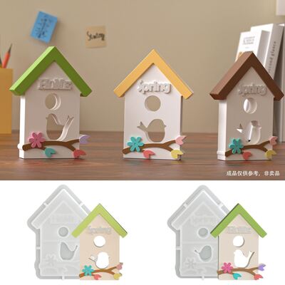 Easter Cross border New Product Silicone Mold DIY Aromatherapy Bird House Candle Decoration Gypsum Mold
