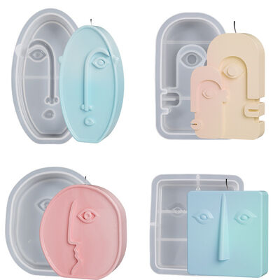 DIY Irregular Abstract Facial Aromatherapy Candle Silicone Mold Handmade Soap Gypsum Pendant Dropping Grinding Machine