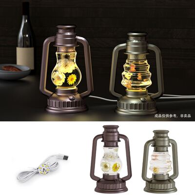 New product: Crystal dropper resin DIY kerosene lamp, night light, bedside lamp, camping lamp, silicone mold
