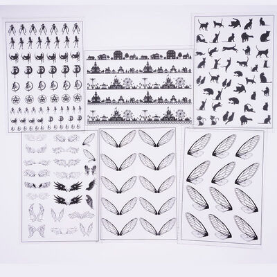 DIY Crystal Dropping Glue Material Transparent Material Cicada Wings Black Alice Black Cat Beautiful Girl Warrior Wings Wholesale