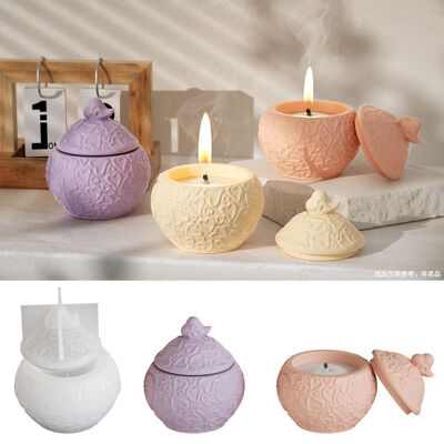 Dropped Love Relief Pattern Storage Box DIY Aromatherapy Gypsum Candle Cup Storage Can Silicone Mold
