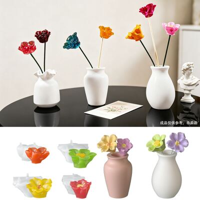 Gotero de cristal DIY, decoración tridimensional de bonsái de flores, adorno, molde de silicona, molde de yeso para aromaterapia DIY