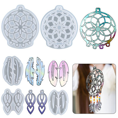 DIY crystal dropper mold, dream catcher, wall decoration, necklace decoration, silicone mold wholesale