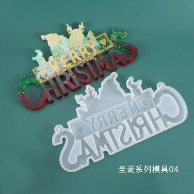 DIY crystal dropper mold, Christmas Santa letter hanging decoration silicone mold