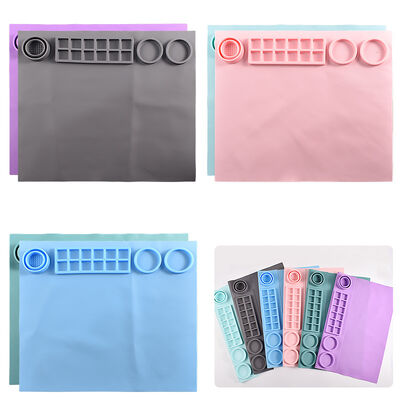 Silicone Oil Painting Pad, Children's DIY Clay Tool Art Pad, Graffiti Board Pad, Built-in Cup