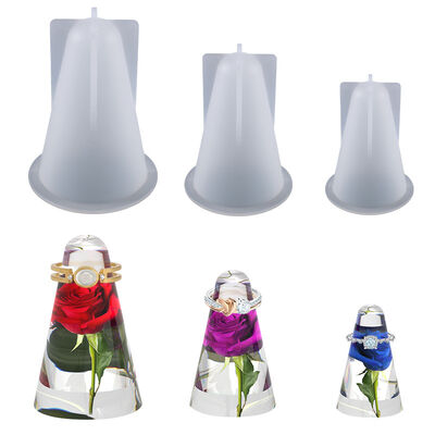 DIY Crystal Dropping Glue Mold Cone Ring Bracket Platform Jewelry Silicone Mold Spot Wholesale