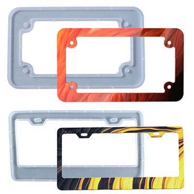 DIY Crystal Dropper Mold License Plate Frame License Plate Protection Frame Silicone Mold Spot Wholesale