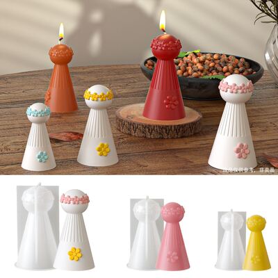 Ins Viento Flor Anillo Ángel Velas Plástico de yeso Aromaterapia DIY Plástico de yeso Ornamento de piedra expandido Plástico de silicona