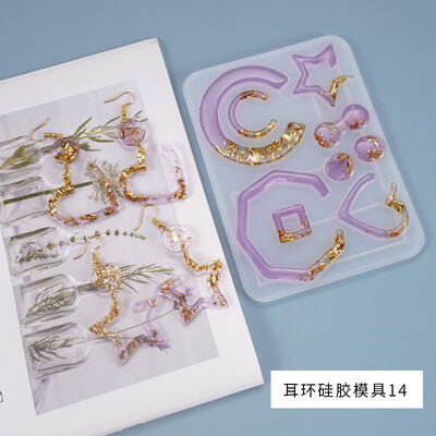 DIY Crystal Dropper Mold Homemade Earrings, Pendants, Earrings, Heart-shaped Silicone Molds Wholesale
