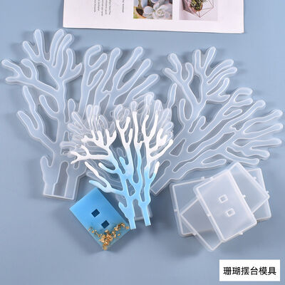 DIY Crystal Dropper Mold, Three Sizes Of Coral Display Table, Coral Base Display Table, Silicone Mold