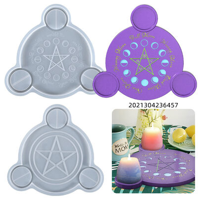 DIY Crystal Dropper Candle Holder Mold, Lunar Eclipse, Moon Phase, Candle Holder, Star Array, Table Decoration, Silicone Mold