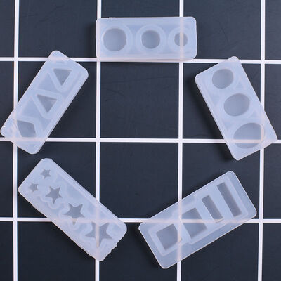 DIY Crystal Dropping Silicone Mold Jewelry Earnail Eardrop Silicone Mold Elliptical Star Pendant Hanging Decoration Mold