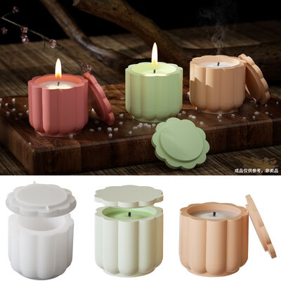DIY Crystal Dropping Glue Mirror Lace Storage Can Aromatherapy Gypsum Candle Cup Container Silicone Mold