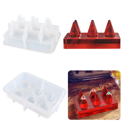 DIY Crystal Dropper Ring Holder Mold, Earring Ring, Keychain, Conical Frame, Silicone Mold