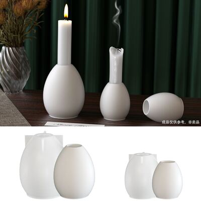 Cross Border Easter Egg Candle Holder Silicone Mold DIY Aromatherapy Gypsum Egg Candle Base Mold
