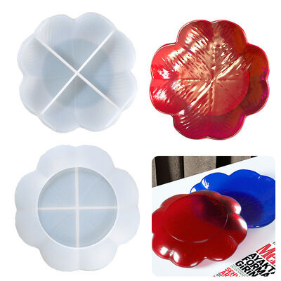 DIY Crystal Dropper Plate Mold Petal Storage Plate Clover Fruit Plate Plate Silicone Mold