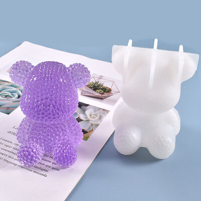 DIY Crystal Dropping Gel Diamond Bear Mold Cute 3D Diamond Bear Cartoon Gypsum Silicone Mold