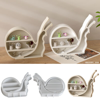 Minimalist Style Aromatherapy Gypsum Snail Storage Rack DIY Doll Accessory Storage Rack Swing Table Silicone Mold