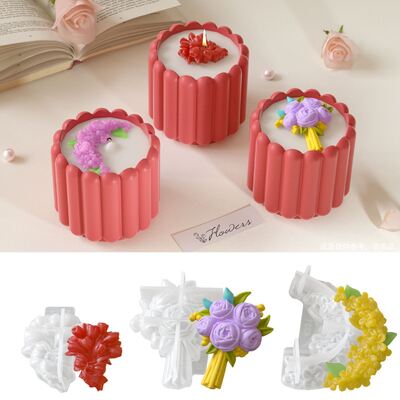 Ins Dot Relief Bird Storage Can, Platform, Silicone Mold, DIY Aromatherapy Gypsum Candle Container, Base Mold