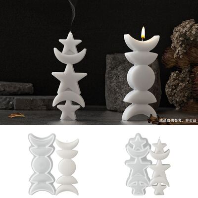 New Candle Ornament Silicone Mold DIY Aromatherapy Candle Companion Gift Sun Moon Star Moon Ornament Mold