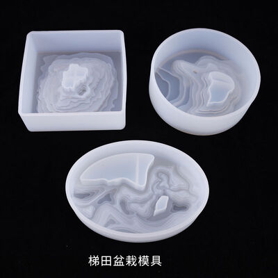DIY Crystal Dropper Mold, Elliptical Terraced Pot Mold, Table Decoration, Silicone Mold