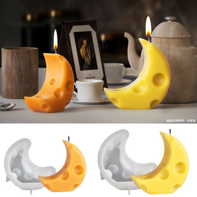 DIY Crystal Dropping Gel Mirror Resin Moon Cheese Gypsum Candle Decoration Decoration Silicone Mold