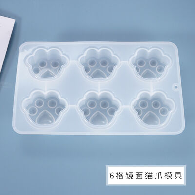 DIY Crystal Dropping Gel Mold Love Cat Claw Mold Cartoon Cat Bear Paw Cake Mirror Silicone Mold