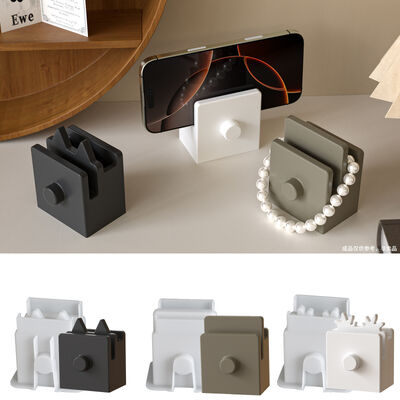 Molde de silicona multifuncional para portalápices de yeso de resina, caja de almacenamiento, tarjetero, portalentes, soporte para teléfono
