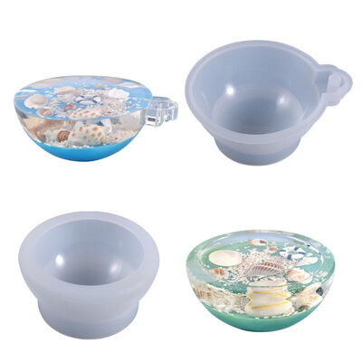 Molde de espécimen de gotero de cristal DIY, joyería semicircular geométrica, colgante hemisférico, mesa oscilante, molde de silicona