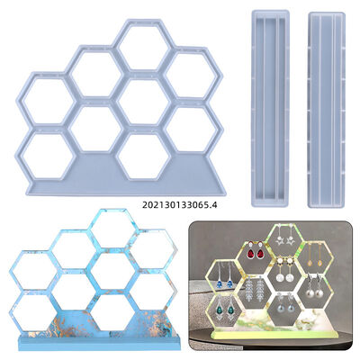 DIY Crystal Dropper Mold, Personalized Hollow Hexagonal Earring Hanger, Silicone Mold, Spot Wholesale