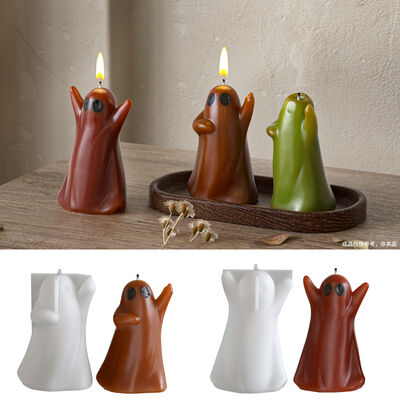 Halloween Series 3D Ghost Stage Silicone Mold DIY Aromatherapy Gypsum Candle Ghost Mold