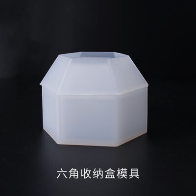 DIY Crystal Dropping Glue Mold Storage Jewelry Box Mold Hexagonal Storage Box Gift Box Silicone Mold