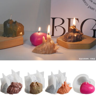 DIY Cut Lion Wolf Head Chimpanzee Love Candle Ornament Aromatherapy Gypsum Silicone Mold Wholesale