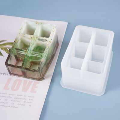 DIY Crystal Dropping Gel Mold Lipstick Storage Box Color Essence Storage Platform Decorative Mirror Silicone Mold