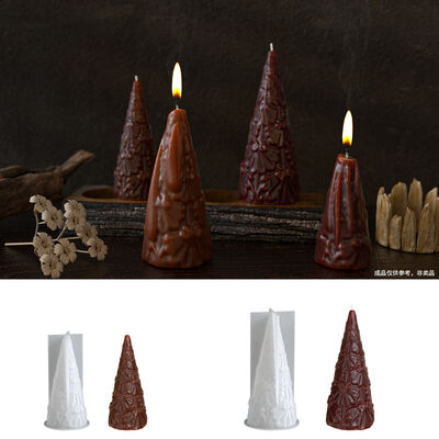 Cone Butterfly Pattern Drop Glue Mold DIY Aromatherapy Gypsum Ice Cream Tube Candle Ornament Silicone Mold