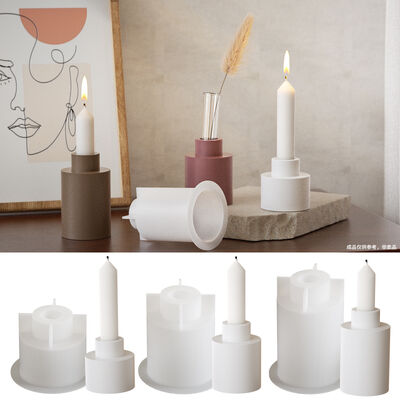DIY Crystal Drip Glue Circular Large, Medium, Small Candle Holder Base Decoration Aromatherapy Gypsum Table Silicone Mold