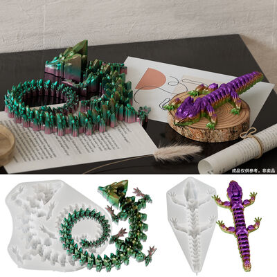 DIY Crystal Dropper Mirror Hinged Dragon Crystal Dragon Joint Dragon Crystal Cluster Dragon Silicone Mold Wholesale